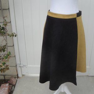 Old Gold -Black Faux Suede Skirt XL